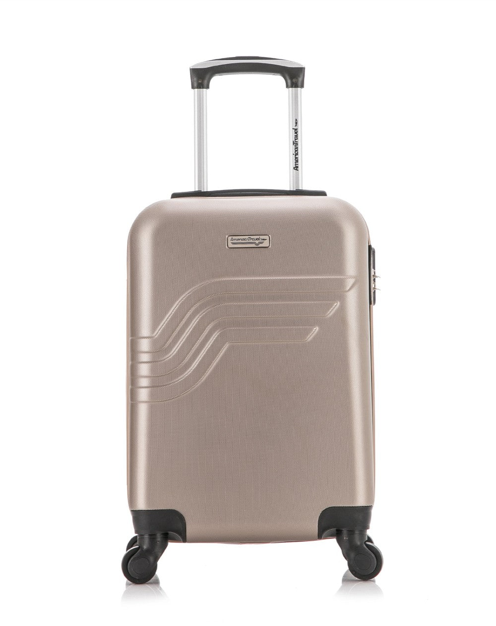 Valise Cabine Rigide 52cm Blanche Avec Motif Ananas Embossé - Paris Prix, Neuve