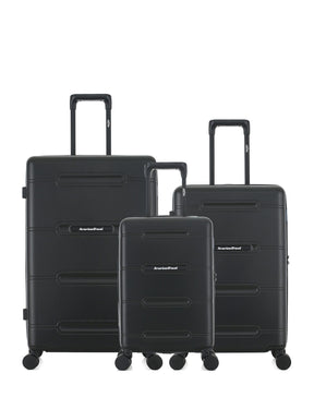 Lot de 3 Valises Rigides Grand Format, Taille Moyenne et Cabine XS CLEVELAND