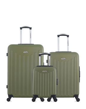 Lot de 3 Valises Rigides Grand Format, Taille Moyenne et Cabine XXS BROOKLYN