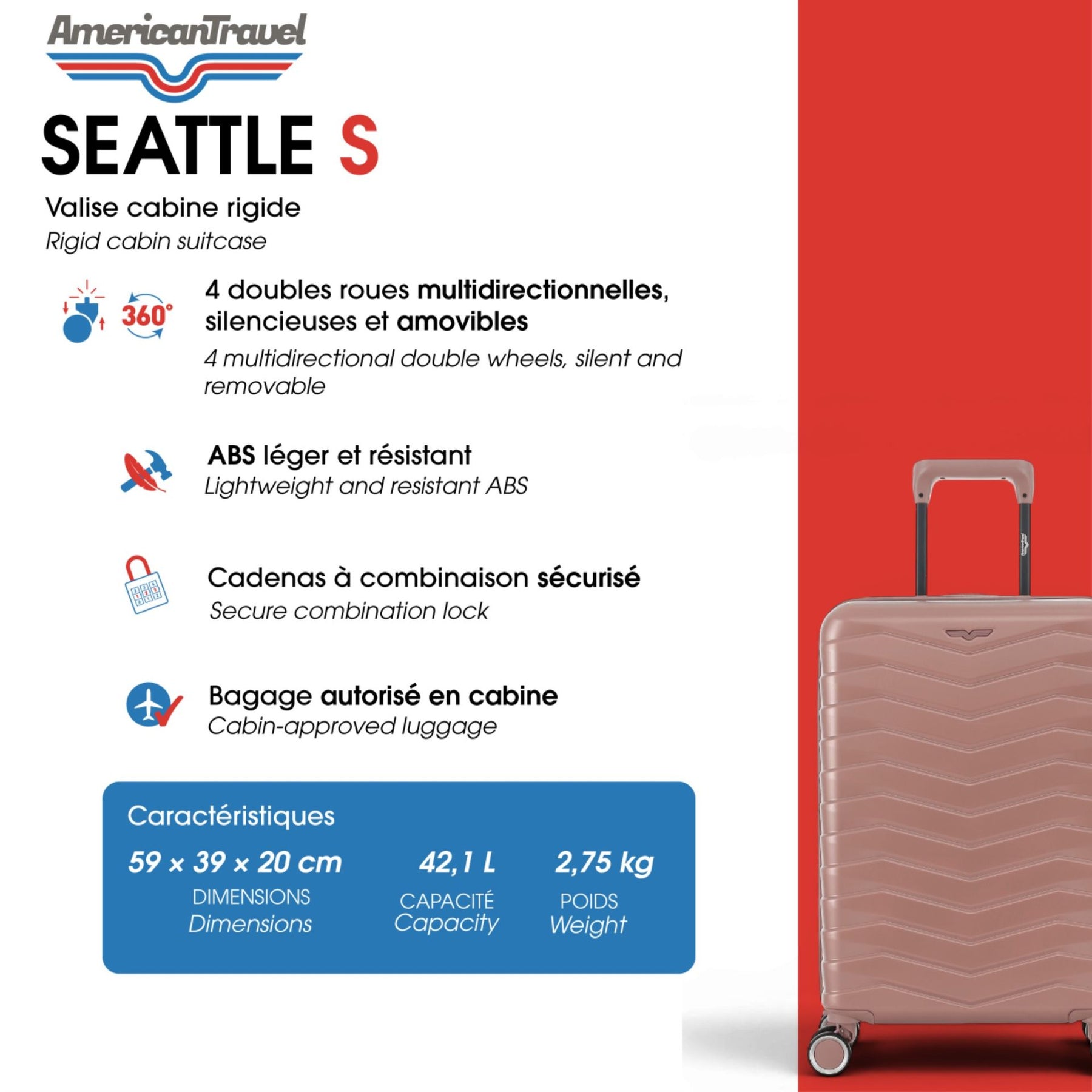 Valise Cabine Rigide SEATTLE