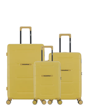 Lot de 3 Valises Rigides Grand Format, Taille Moyenne et Cabine XS CLEVELAND