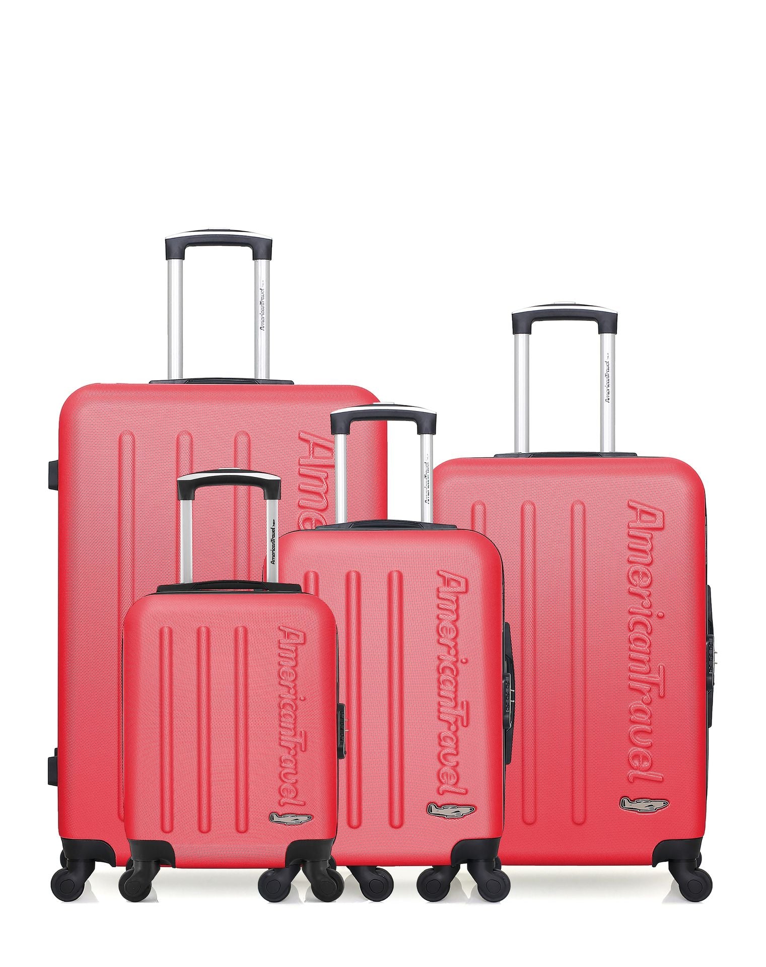 AMERICAN TRAVEL - LOT DE 4 - Valises grand format, weekend, cabine et cabine XXS BRONX
