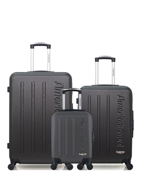 Lot de 3 Valises Rigides Grand Format, Taille Moyenne et Cabine XXS BRONX