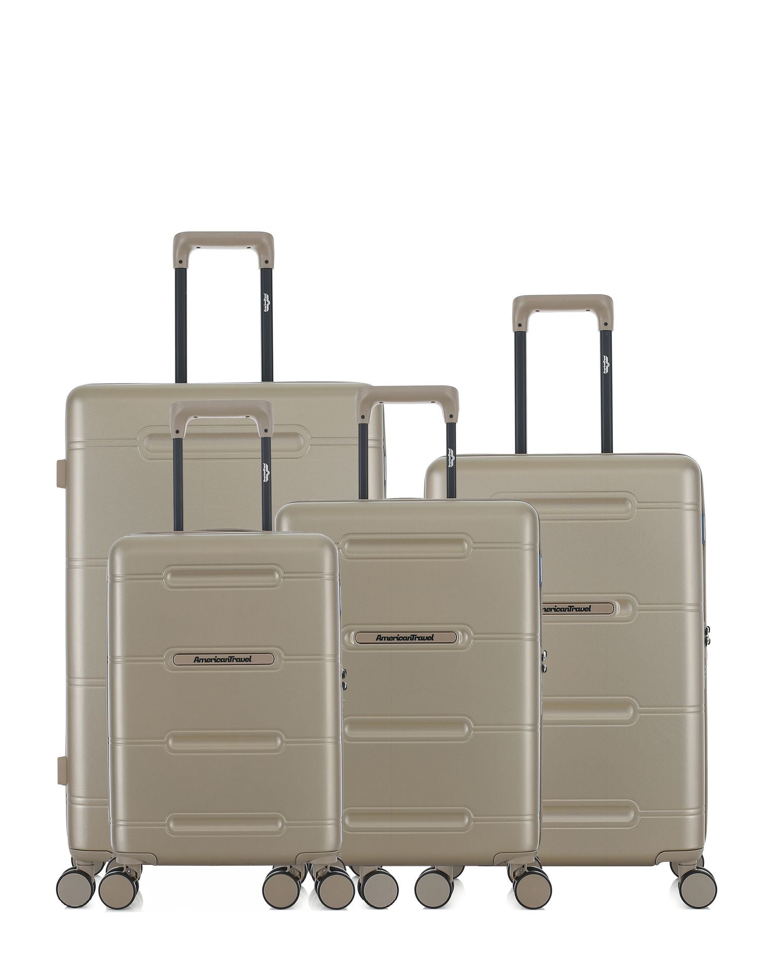 Lot de 4 Valises Rigides Grand Format, Taille Moyenne, Cabine et Cabine XS CLEVELAND