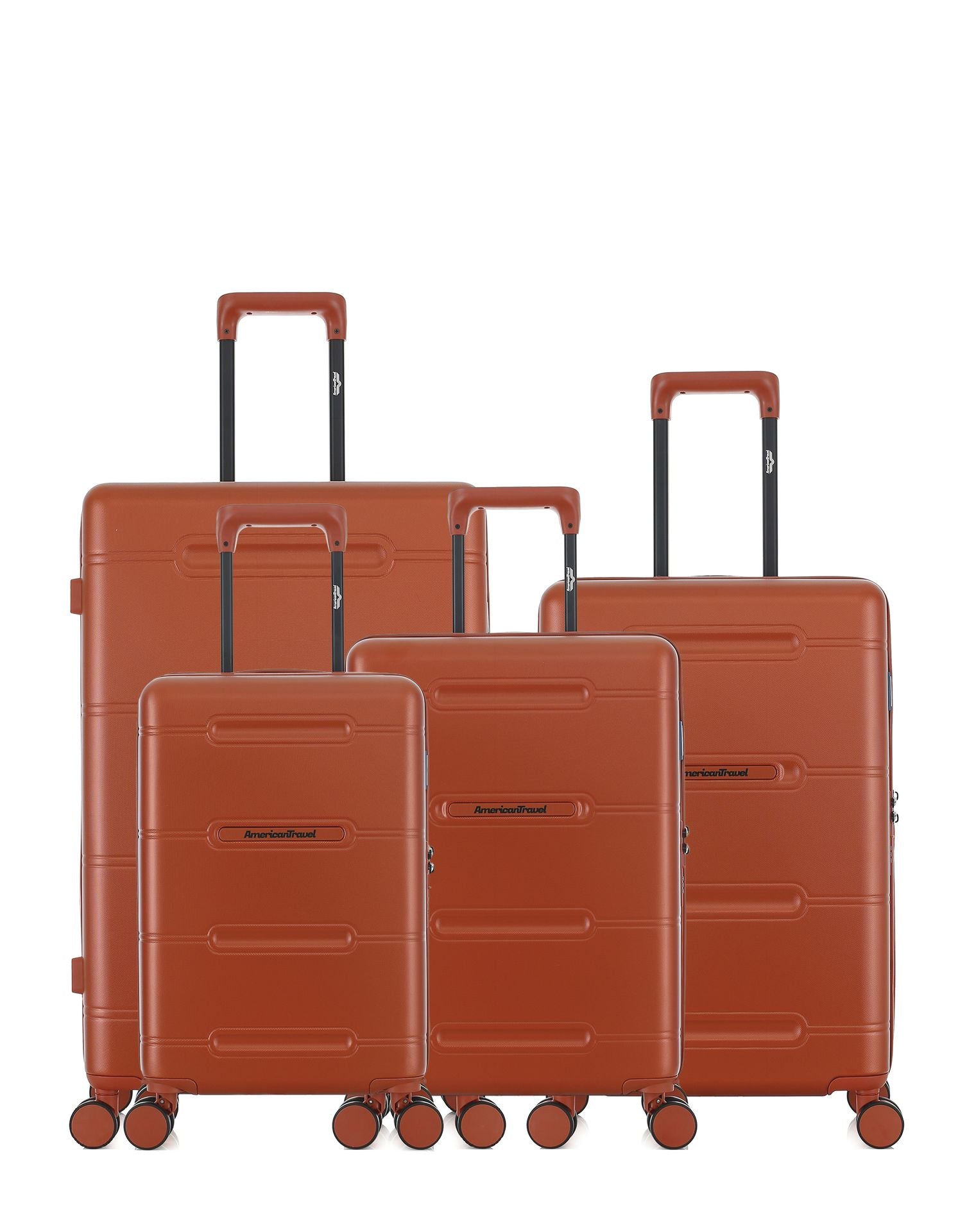 Lot de 4 Valises Rigides Grand Format, Taille Moyenne, Cabine et Cabine XS CLEVELAND