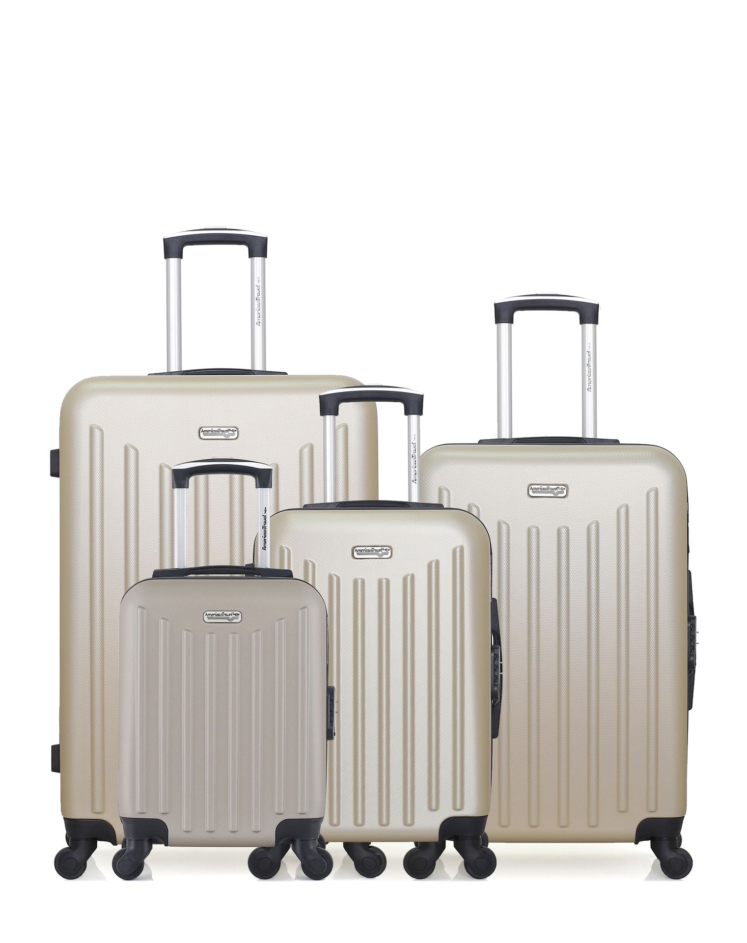 AMERICAN TRAVEL - LOT DE 4 - Valises grand format, weekend, cabine et cabine XXS BROOKLYN