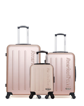Lot de 3 Valises Rigides Grand Format, Taille Moyenne et Cabine XXS BRONX