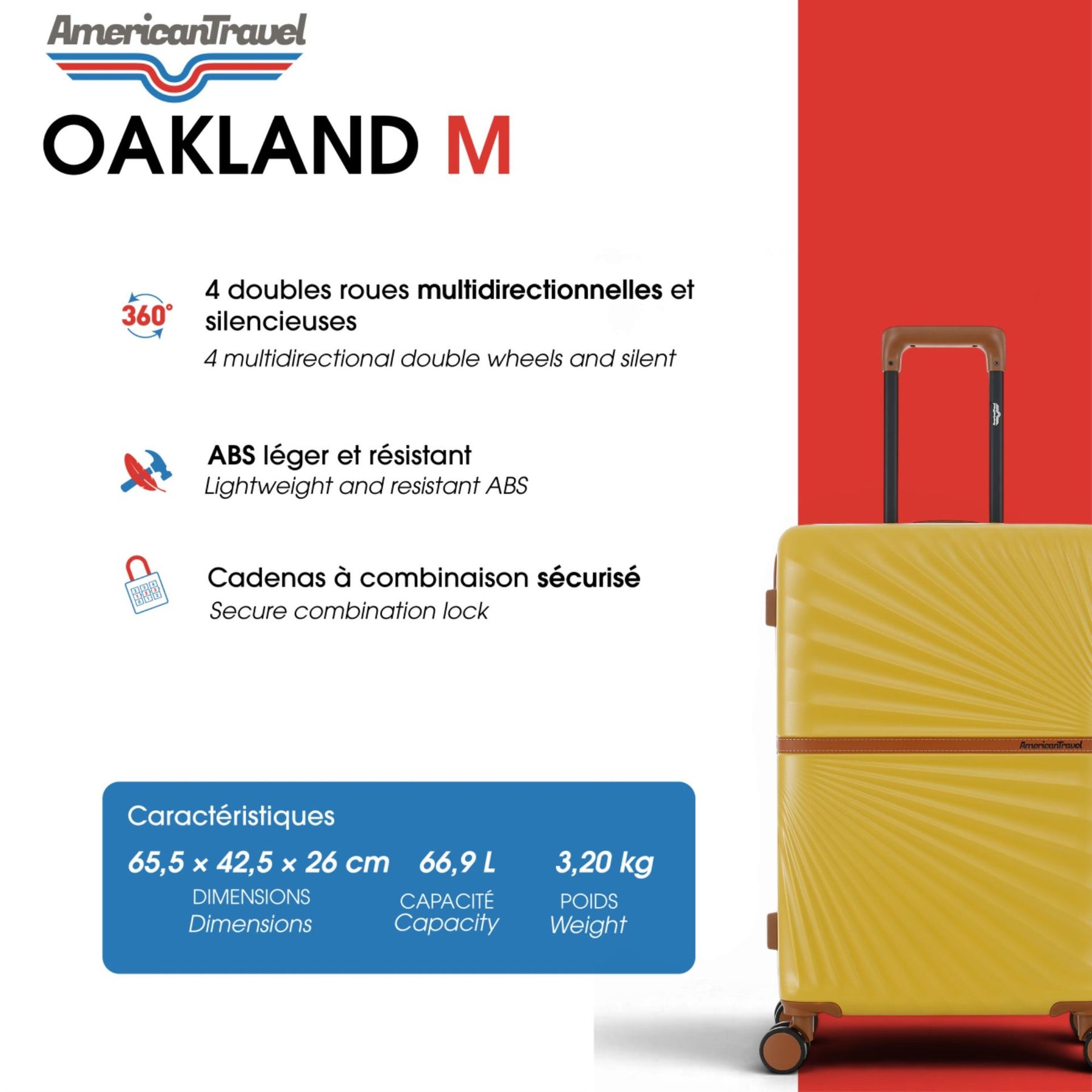Valise Taille Moyenne Rigide OAKLAND