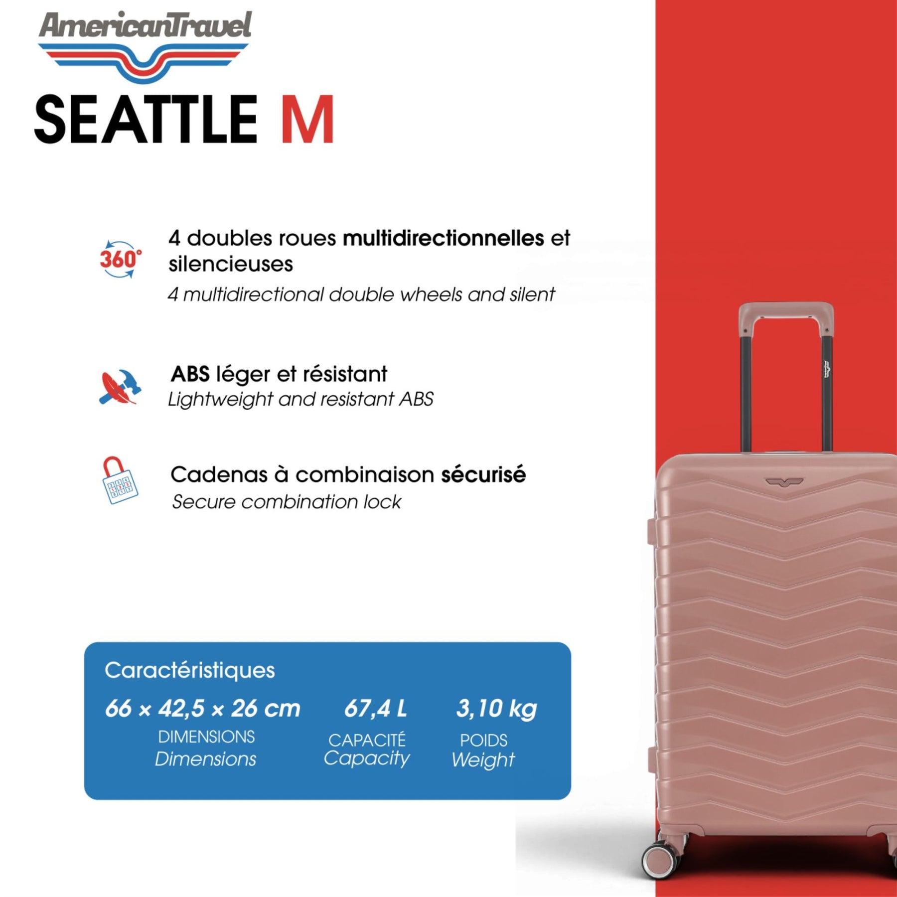 Valise Taille Moyenne Rigide SEATTLE