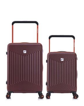 Lot de 2 Valises Rigides Taille Moyenne et Cabine NORTH BEACH