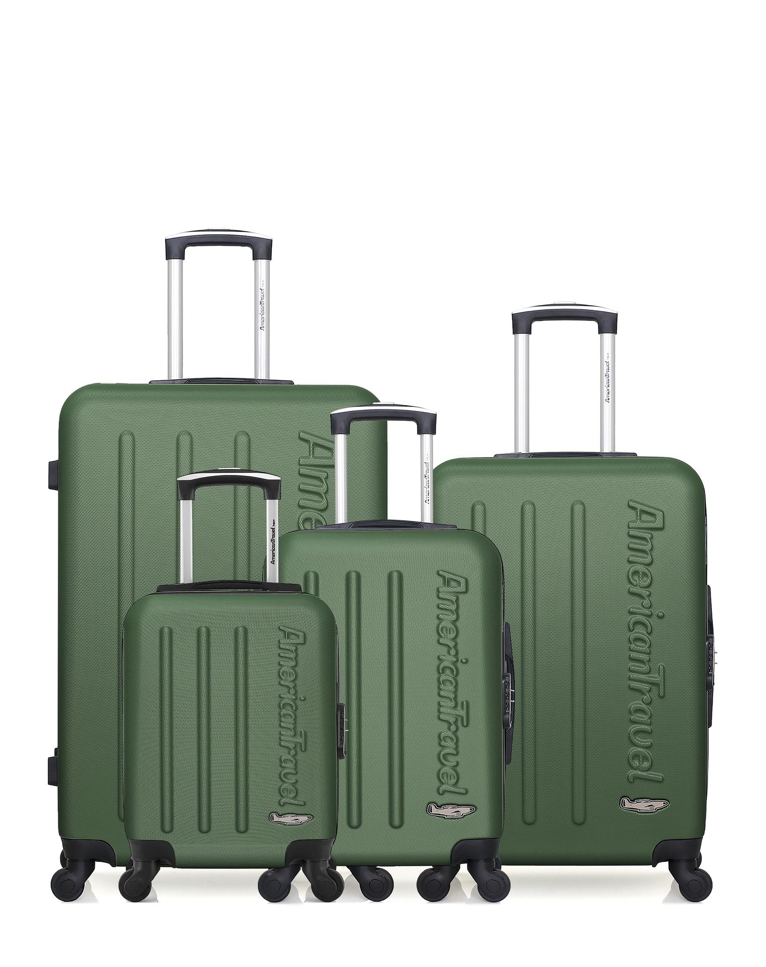 AMERICAN TRAVEL - LOT DE 4 - Valises grand format, weekend, cabine et cabine XXS BRONX