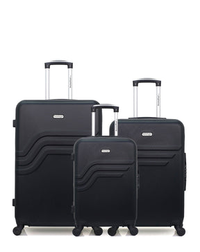 Lot de 3 Valises Rigides Grand Format, Taille Moyenne et Cabine QUEENS