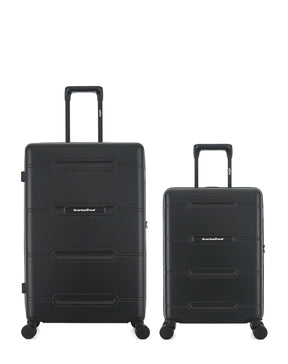 Lot de 2 Valises Rigides Grand Format et Cabine CLEVELAND