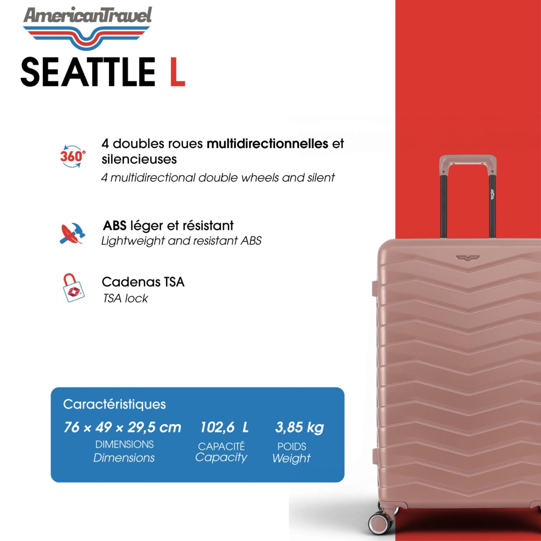 Set de 4 Valises Rigides SEATTLE-O