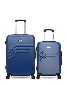 Set de 2 Valises Weekend et Cabine Abs QUEENS 4 roues