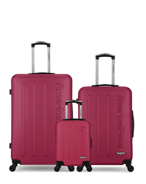 Lot de 3 Valises Rigides Grand Format, Taille Moyenne et Cabine XXS BRONX