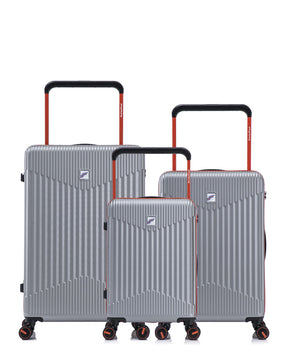 Lot de 3 Valises Rigides Grand Format, Taille Moyenne et Cabine NORTH BEACH